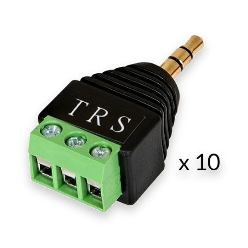 Episode EE-ACC-ST-TRM-M-10PK 3.5mm Male Stereo to 3-Pin Screw Terminal Adapter 10-Pack